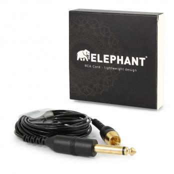 ELEPHANT - LIGHTWEIGHT RCA CABLE - STRAIGHT - BLACK