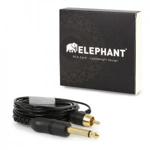 ELEPHANT - LIGHTWEIGHT RCA CABLE - ANGLED - BLACK